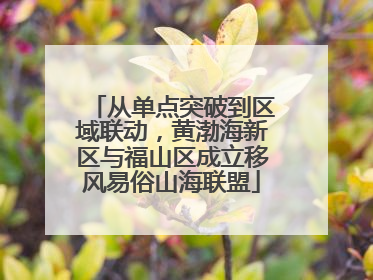 从单点突破到区域联动，黄渤海新区与福山区成立移风易俗山海联盟