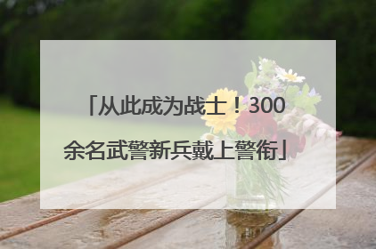 从此成为战士！300余名武警新兵戴上警衔