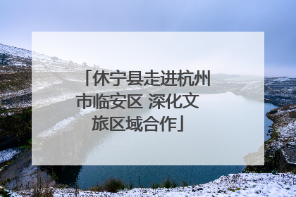 休宁县走进杭州市临安区 深化文旅区域合作