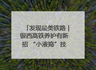 发现最美铁路｜银西高铁养护有新招 “小液捣”技术安全又准确