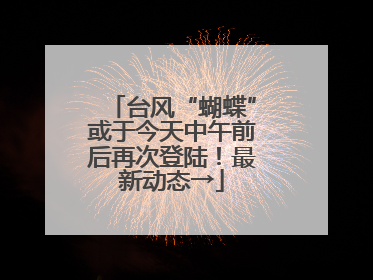 台风“蝴蝶”或于今天中午前后再次登陆！最新动态→