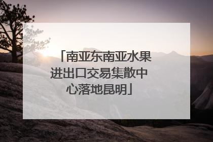 南亚东南亚水果进出口交易集散中心落地昆明