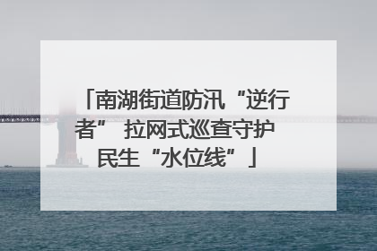 南湖街道防汛“逆行者” 拉网式巡查守护民生“水位线”