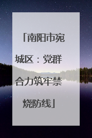 南阳市宛城区：党群合力筑牢禁烧防线