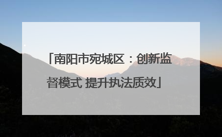 南阳市宛城区：创新监督模式 提升执法质效