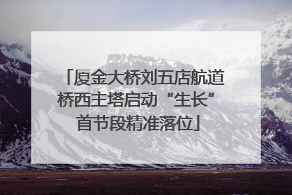 厦金大桥刘五店航道桥西主塔启动“生长” 首节段精准落位