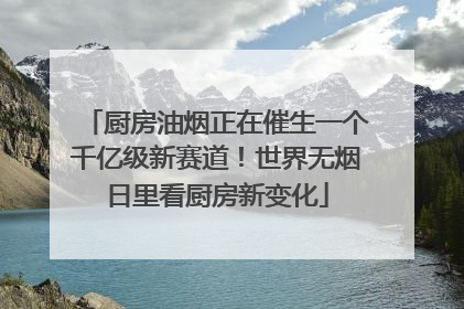 厨房油烟正在催生一个千亿级新赛道！世界无烟日里看厨房新变化