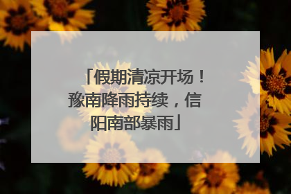 假期清凉开场！豫南降雨持续，信阳南部暴雨