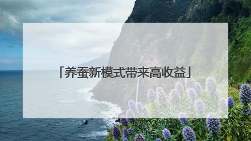 养蚕新模式带来高收益