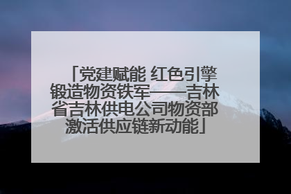 党建赋能 红色引擎锻造物资铁军——吉林省吉林供电公司物资部激活供应链新动能
