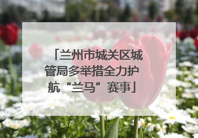 兰州市城关区城管局多举措全力护航“兰马”赛事