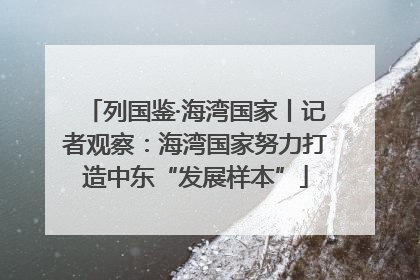 列国鉴·海湾国家丨记者观察：海湾国家努力打造中东“发展样本”
