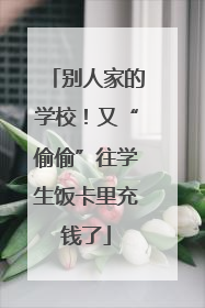 别人家的学校！又“偷偷”往学生饭卡里充钱了