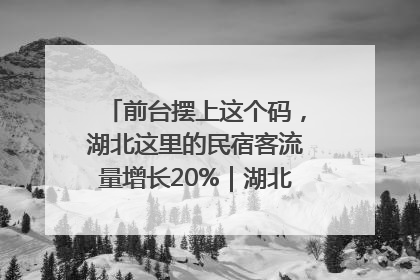 前台摆上这个码，湖北这里的民宿客流量增长20%｜湖北市场监管所的故事