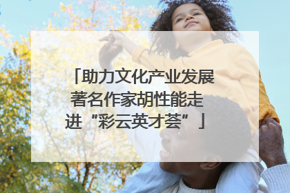 助力文化产业发展 著名作家胡性能走进“彩云英才荟”