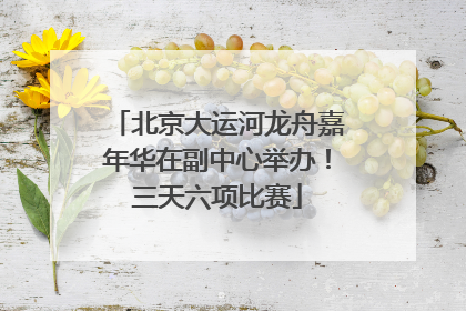 北京大运河龙舟嘉年华在副中心举办！三天六项比赛