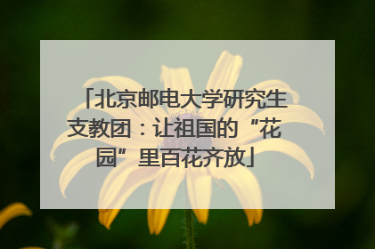 北京邮电大学研究生支教团：让祖国的“花园”里百花齐放