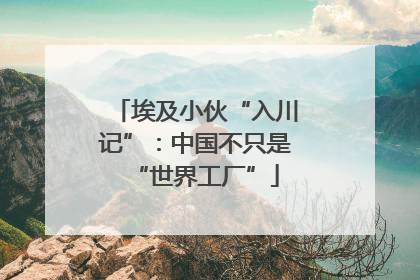 埃及小伙“入川记”：中国不只是“世界工厂”