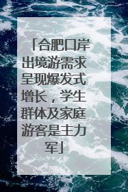 合肥口岸出境游需求呈现爆发式增长，学生群体及家庭游客是主力军