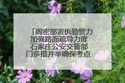 周密部署执勤警力 加强路面疏导力度 石家庄公安交管部门多措并举确保考点周边交通环境良好