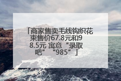 商家售卖毛线钩织花束售价67.8元和98.5元 寓意“录取吧”“985”