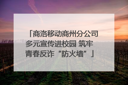 商洛移动商州分公司多元宣传进校园 筑牢青春反诈“防火墙”