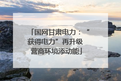 国网甘肃电力：“获得电力”再升级 营商环境添动能
