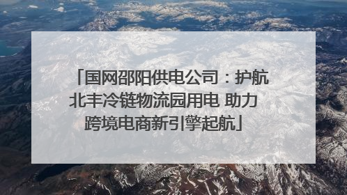 国网邵阳供电公司：护航北丰冷链物流园用电 助力跨境电商新引擎起航