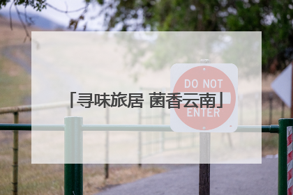 寻味旅居 菌香云南