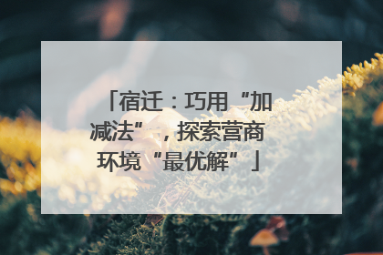 宿迁：巧用“加减法”，探索营商环境“最优解”