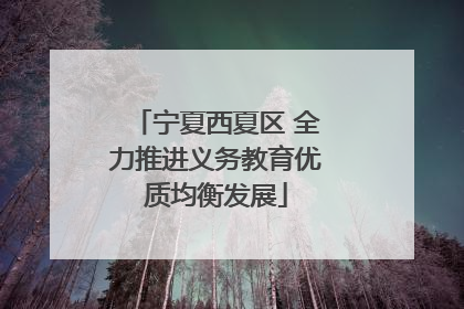 宁夏西夏区 全力推进义务教育优质均衡发展