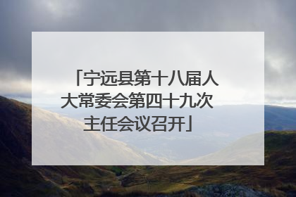 宁远县第十八届人大常委会第四十九次主任会议召开