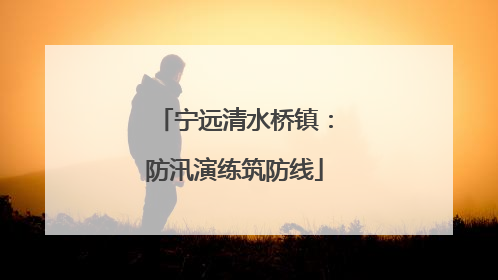 宁远清水桥镇：防汛演练筑防线