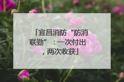 宜昌消防“防消联勤”：一次付出，两次收获
