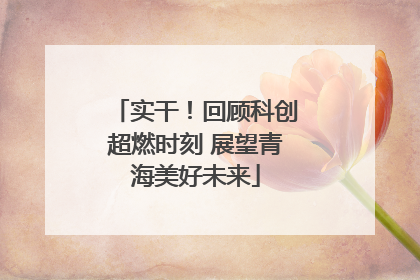 实干！回顾科创超燃时刻 展望青海美好未来