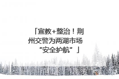 宣教+整治！荆州交警为两湖市场“安全护航”