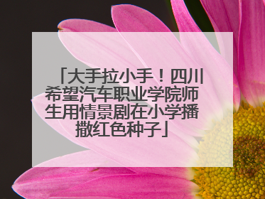 大手拉小手！四川希望汽车职业学院师生用情景剧在小学播撒红色种子