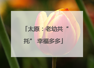 太原：老幼共“托” 幸福多多
