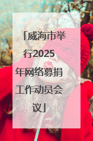 威海市举行2025年网络募捐工作动员会议