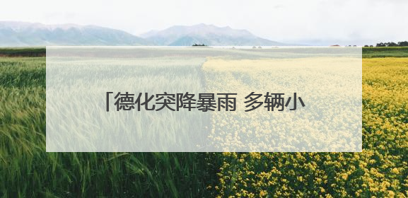 德化突降暴雨 多辆小车被暴涨的溪水冲走
