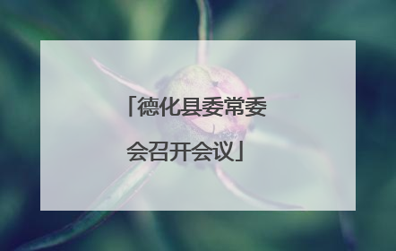 德化县委常委会召开会议