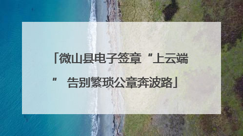 微山县电子签章“上云端” 告别繁琐公章奔波路