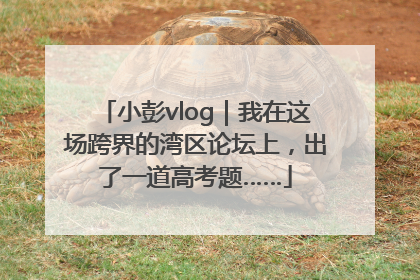 小彭vlog｜我在这场跨界的湾区论坛上，出了一道高考题……