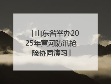山东省举办2025年黄河防汛抢险协同演习