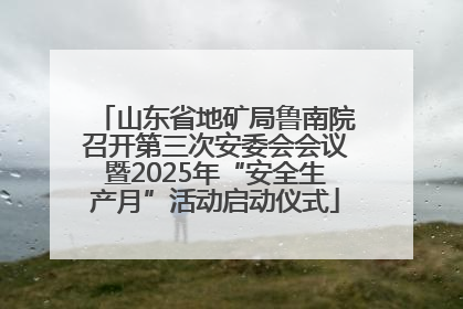 山东省地矿局鲁南院召开第三次安委会会议暨2025年“安全生产月”活动启动仪式
