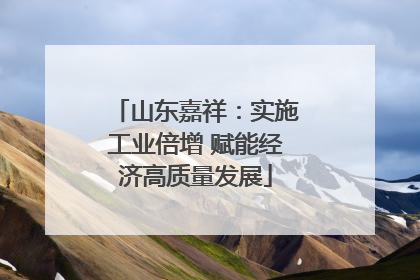 山东嘉祥：实施工业倍增 赋能经济高质量发展