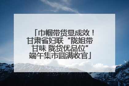 巾帼带货显成效！甘肃省妇联“陇姐带甘味 陇货优品位”端午集市圆满收官