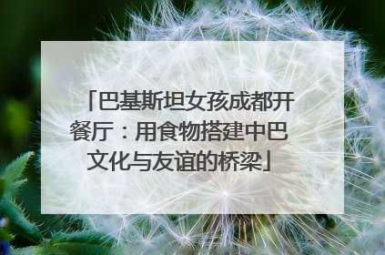 巴基斯坦女孩成都开餐厅：用食物搭建中巴文化与友谊的桥梁