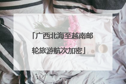 广西北海至越南邮轮旅游航次加密