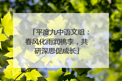 平度九中语文组：春风化雨润桃李，共研深思促成长